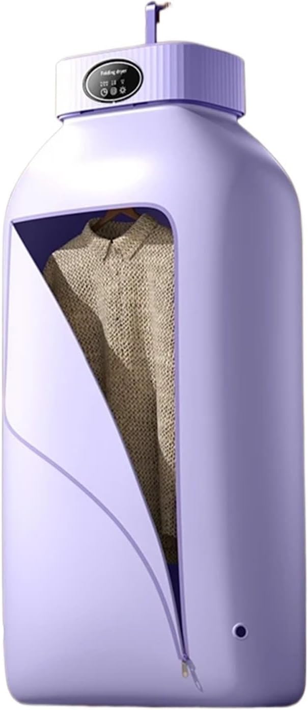 Portable Clothes Dryer, Folded Electric Clothes Dryer Smart Drying Rack Hang Dryer Machine,for Travel,Apartment(Purple)