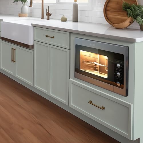 Microwave Base Cabinet – Solid Wood Shaker Style Kitchen Storage Base Unit with Drawer & Soft-Close Doors, RTA Pantry Cupboard for Dining Room, Coffee Bar 30