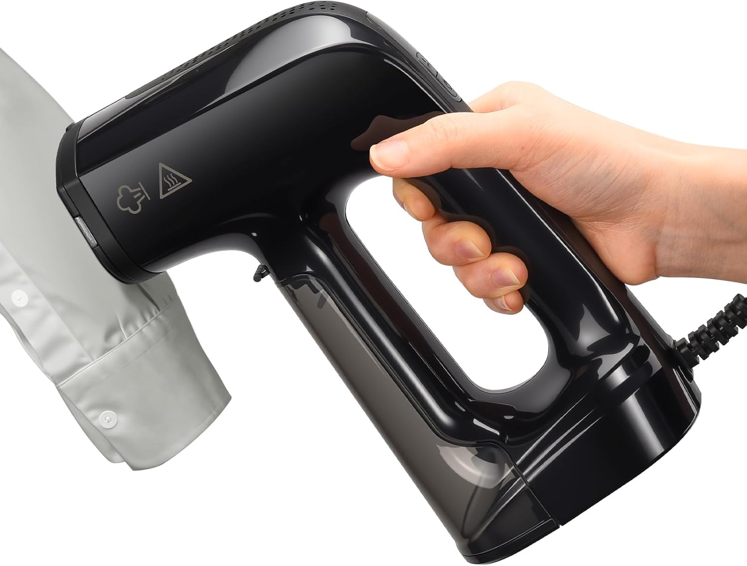 Vacuum Steamer for Clothes, Handheld Travel Steamer with 3200Pa Suction & Dual Mode, 30s Fast Heat-Up, Portable Instantly Dry Garment Steamer Iron (for 110-120V) - Black