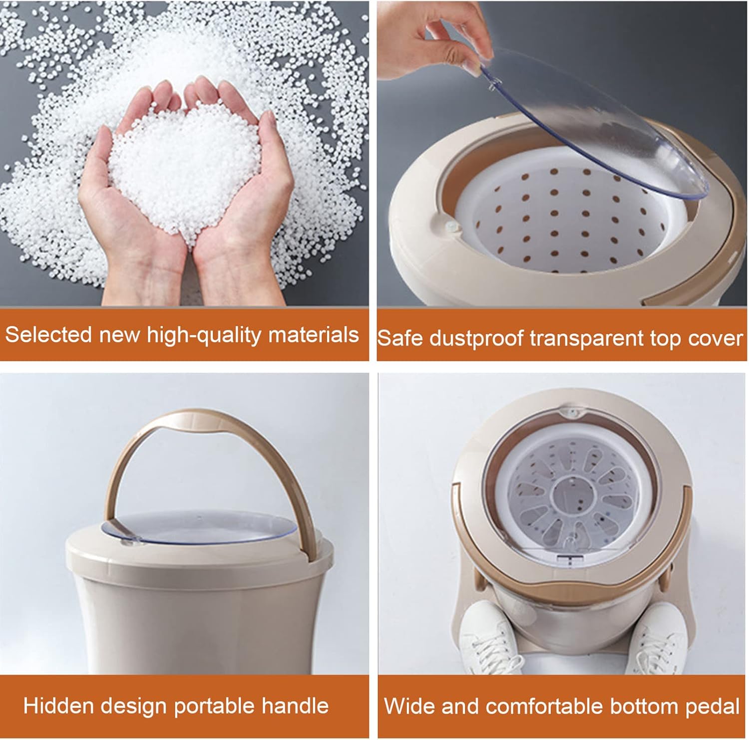 Mini Washing Machine Portable Manual Dryer Dehydrator, Non-Electric Spin Dryer Hand Powered Laundry Spinner, Compact Clothes Underwear Sock Dehydrator Compact, for Rv's/Camping/Apartments/Dorms