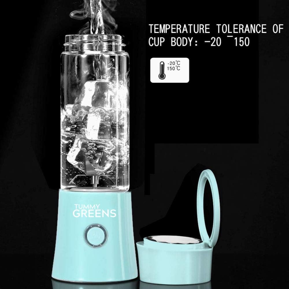 Portable Glass Blender Juicer Smoothie Maker USB 16oz Borosilicate Glass