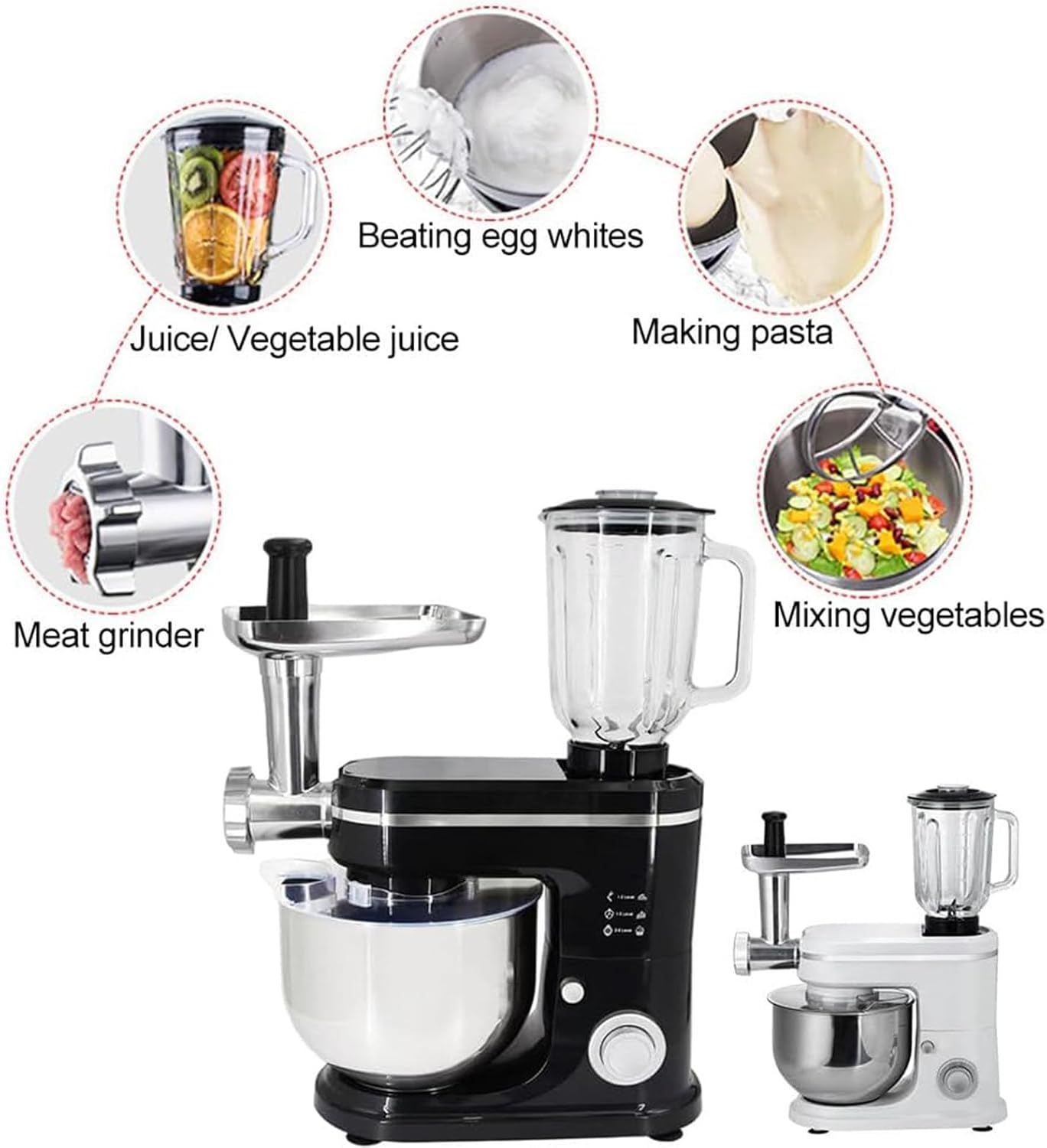 Juicing Blending Cooking Machine - Blender with Meat Mincing and Juice Extraction for Pate, Drinks, Meet, Vegetables
