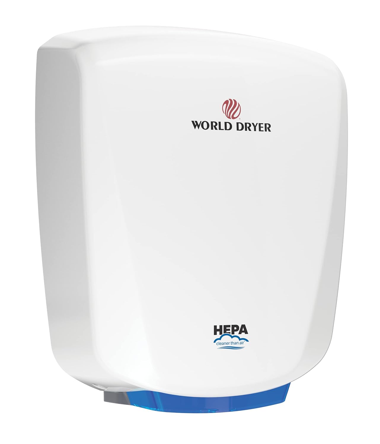 HEPA-Filtered VERDEdri, White Aluminum, Surface-Mounted ADA Compliant, Energy-Efficient High-Speed Dryer, Universal Volt