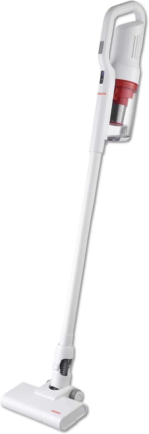 Aiwa Cordless Vacuum Cleaner, 2200mAh Rechargeable Battery Powered Stick Vacuum, up to 30 Minutes, Lightweight, Washable HEPA Filter, 20 oz Dust Bin, 2-Speed, for Carpet, Hardwood Floors & Pet Hair
