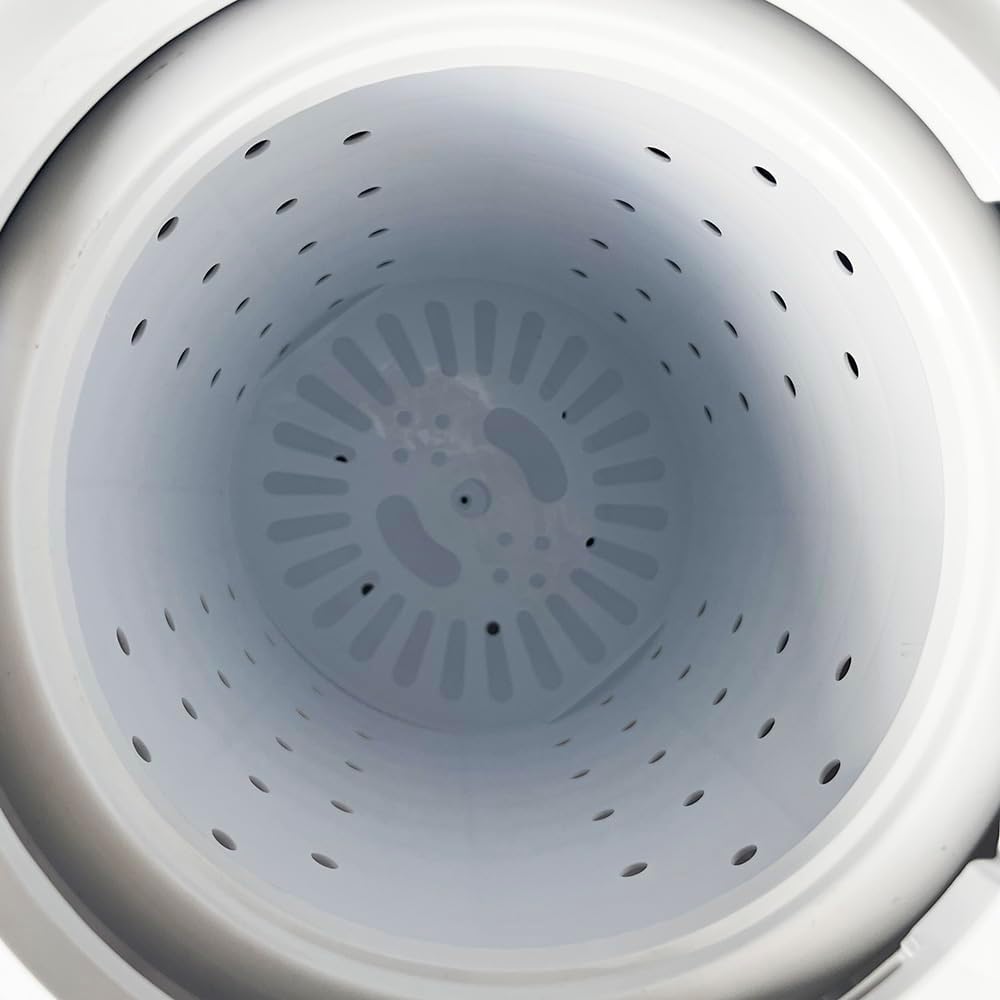 Portable Washing Machine, 22lbs Twin Tub Mini Laundry Washing Machine with Drain Pump, 14lbs Washer & 8lbs Spinner Combo, Compact Semi-Automatic Washer for Apartments, Dorms, RVs. Bluish Grey