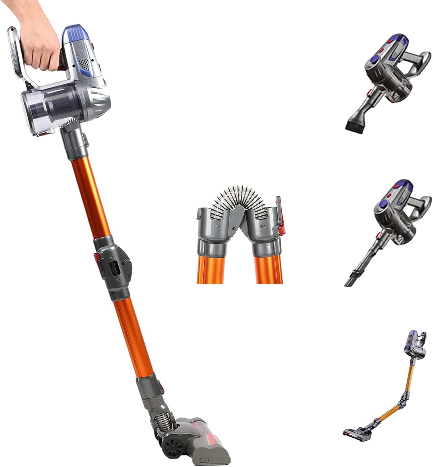 Cordless Vacuum Cleaner, 150W/10Kpa Stick Vacuum, 40min Runtime Vacuum Cleaners for Home, Anti-Tangle Wireless Versatile Vacuum for Carpet, Hard Floor, Pet Hair US