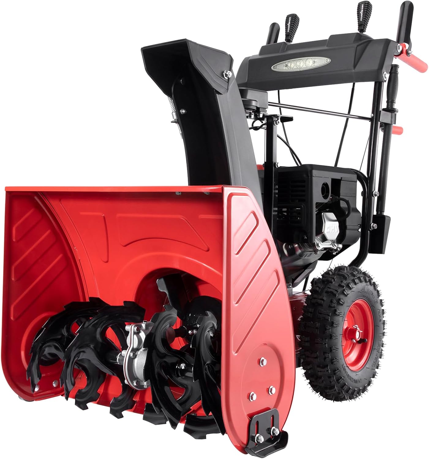PowerSmart Snow Blower Gas Powered 26 Inch Self-Propelled 2-Stage 252cc Engine with Electric Start, LED Headlight