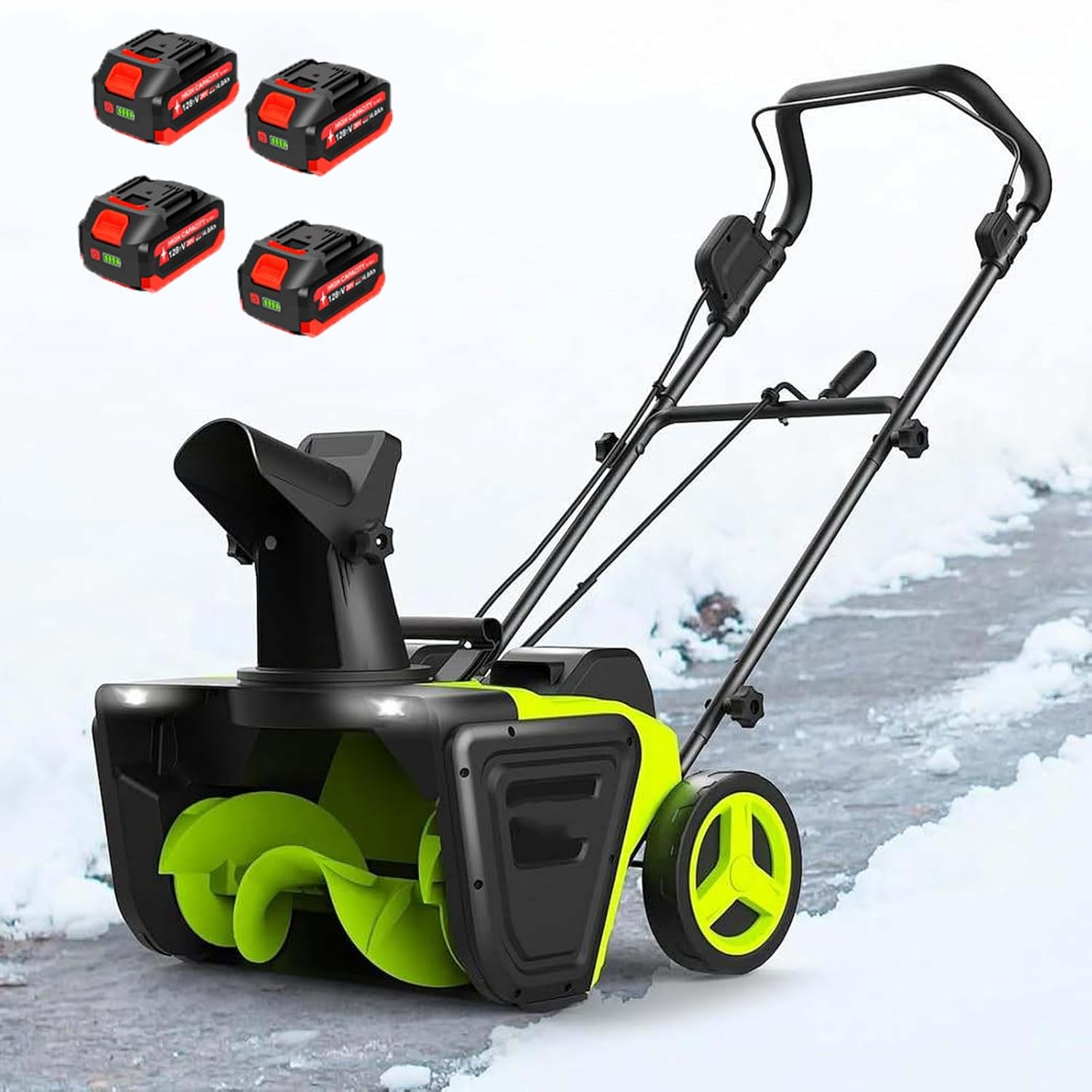 Electric Snow Shovel, Snow Blower Cordless, 40V Snowblower Battery Powered 3500 W Brushless Motor, 20