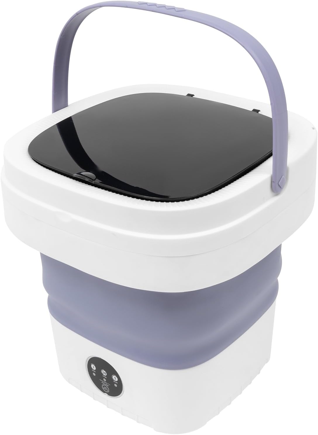 Portable Washing Machine, 12L Mini Foldable Washer with 3 Modes Deep Cleaning for Underwear Small Items Apartment Dorm RV Travel laundry (Purple, 12L)