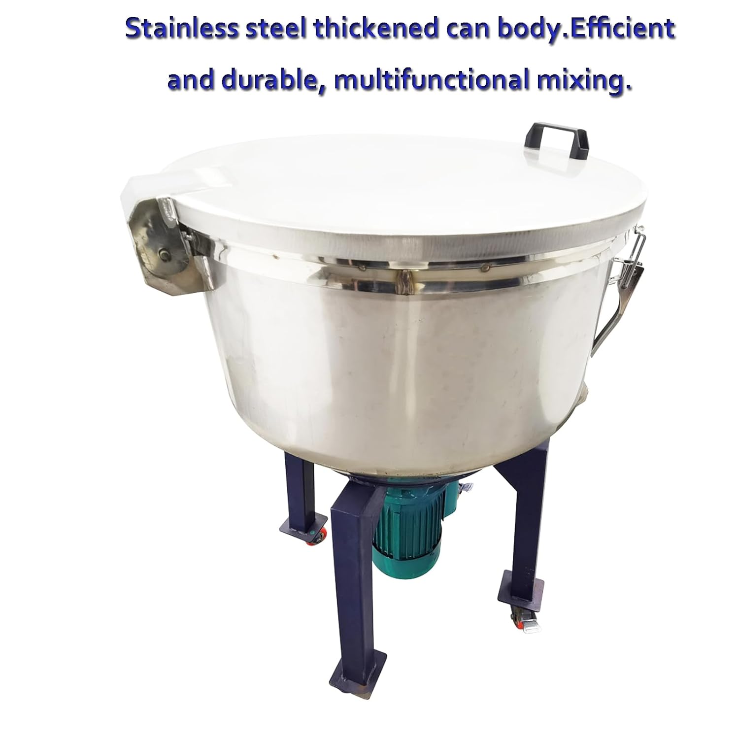 INTSUPERMAI Dry Power Mixer Plastic Granules Mixing Machine Vertical Blender PP/PVC Pellets Mixer 110LB Tank Capacity,1500W