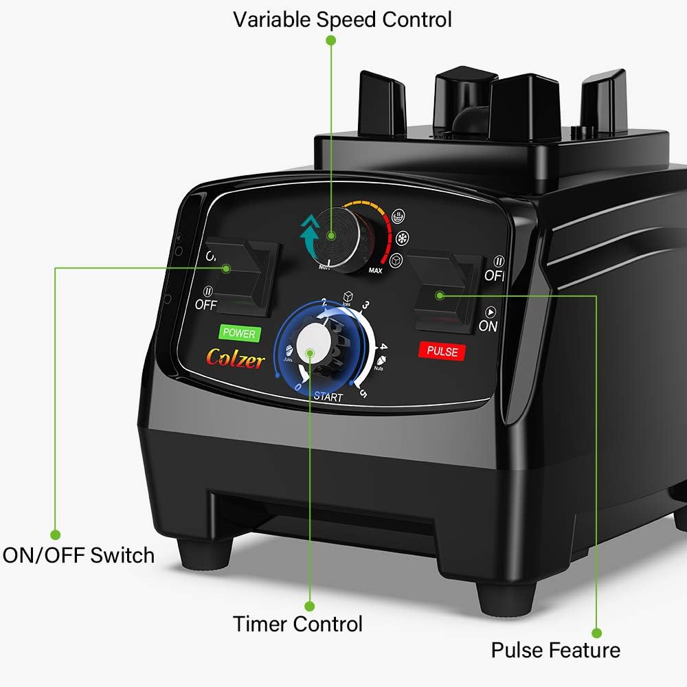 Professional Countertop Blender with 2200-Watt Base, Shakes and Smoothies Blender,Built-in Timer,High Power with 2L Jar