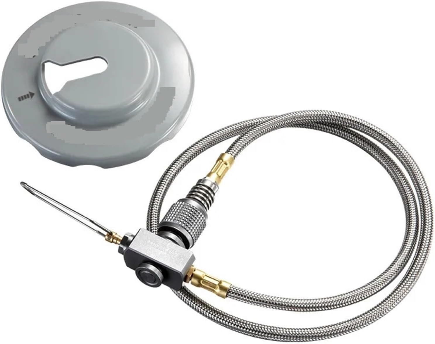 Propane Hose Adapter 0.5/1M Outdoor Camping Gas Canister Hike Stove and Accessories Adapter Extent Hose for Gas Grill Connection(0.7m Hose with Valve)