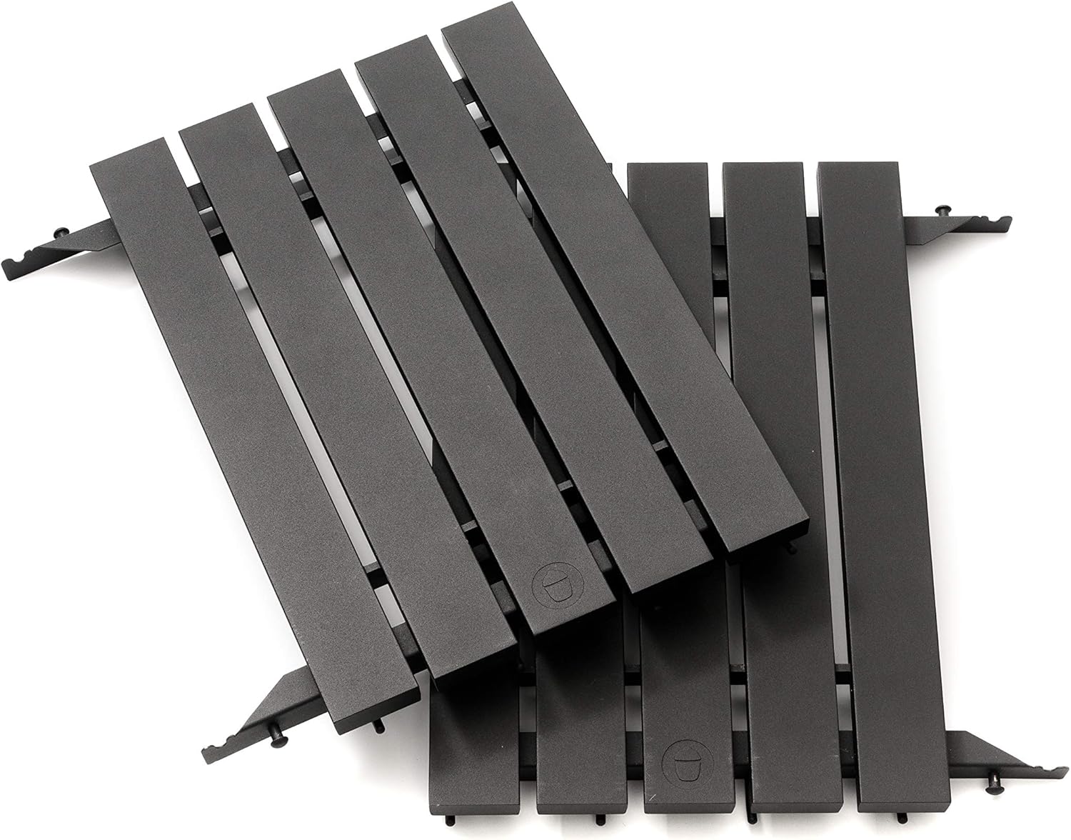 Kamado Joe Durable Aluminum Folding Side Shelves with Accessory Hooks, Pair of 2, Fits Big Joe 24-inch Charcoal Grill and Smokers in Black, Model BJ-ALUMN