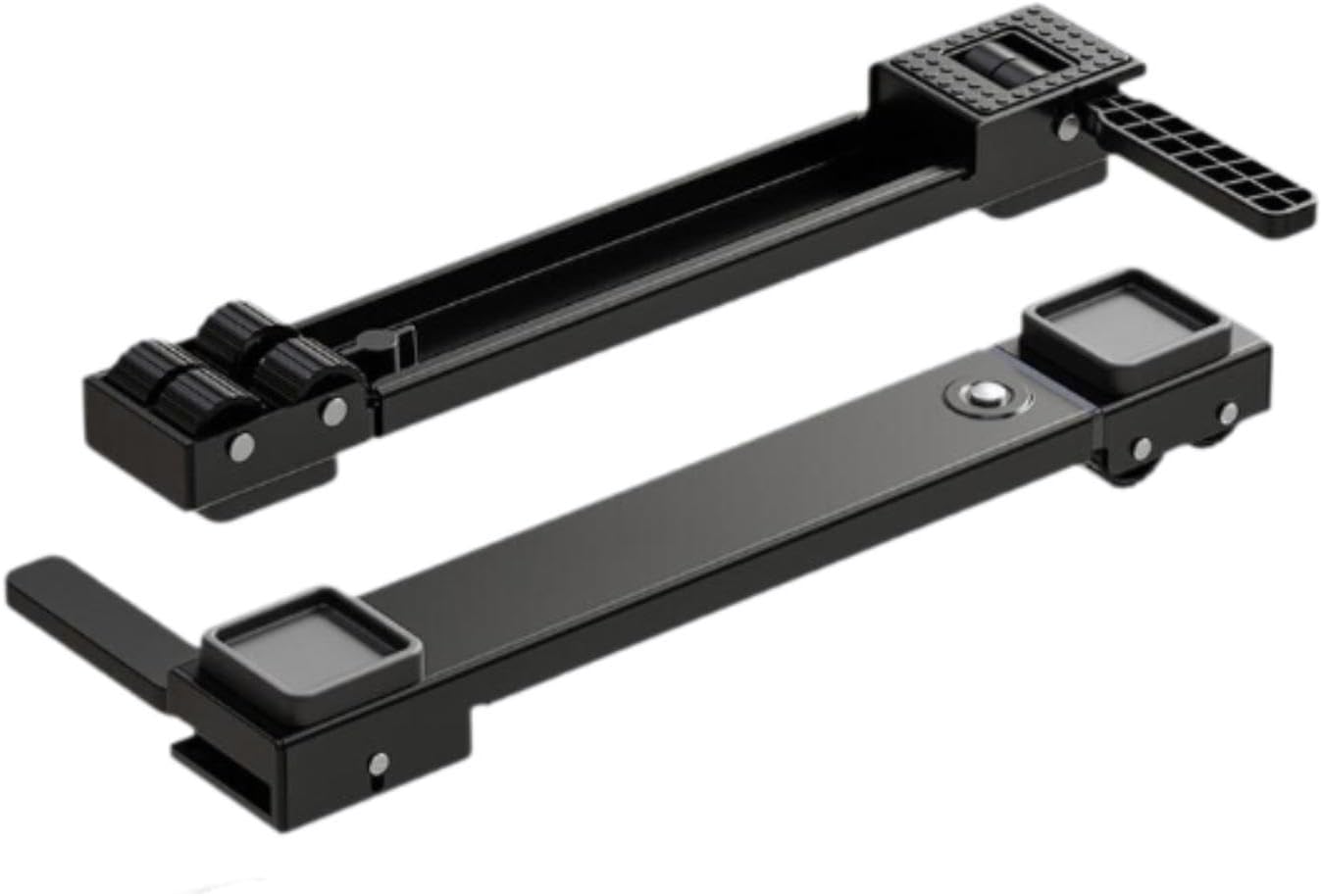 2Pcs Washing Machine Base Laundry Dryers Holder Easily Move Multifunctional Mover Tool Universal Extendable Appliance Rollers, black