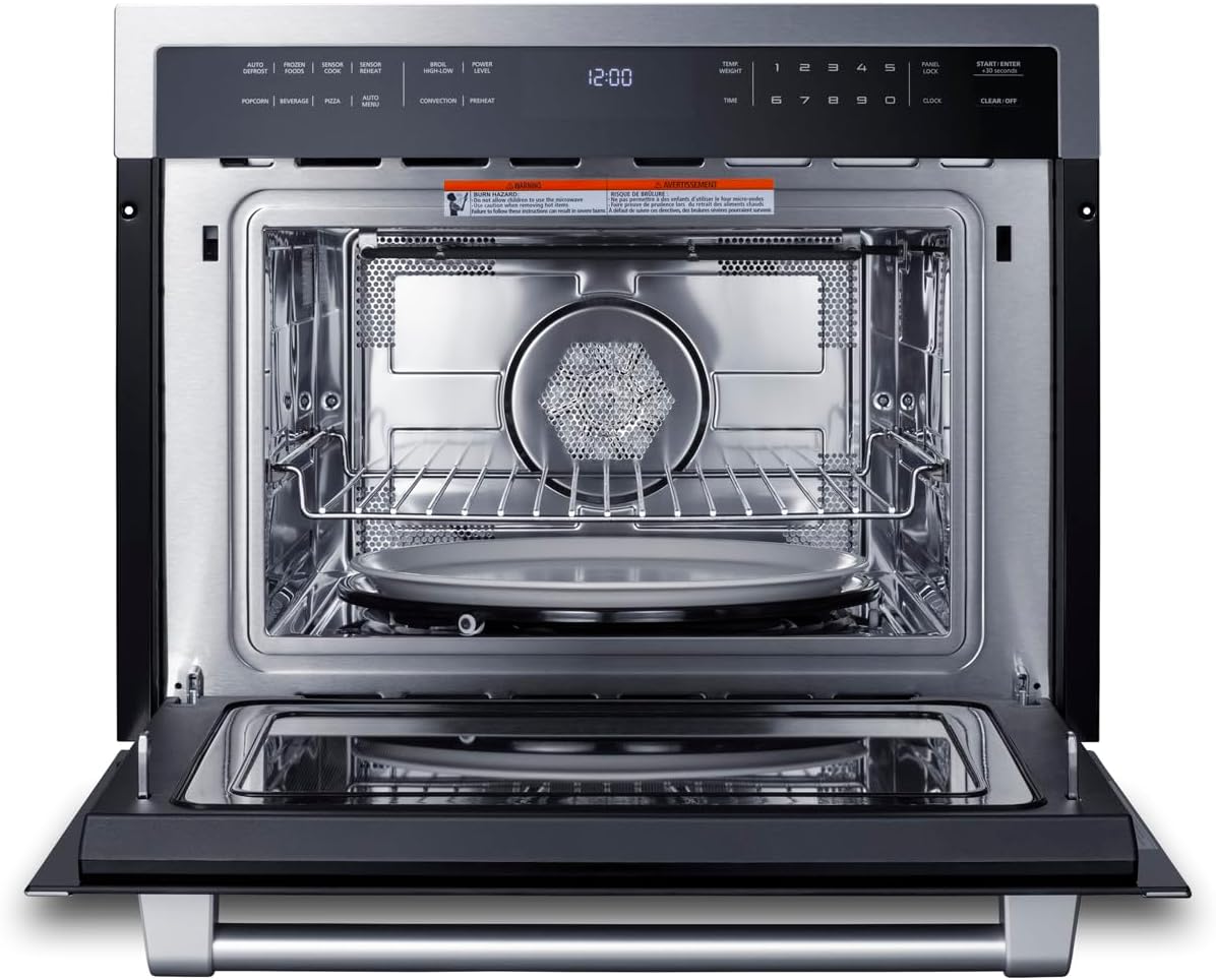 Summit 24” Wide 115V Speed Electric Oven, Built-In, Pre-Installed Cord NEMA 5-20 Plug, CMV115