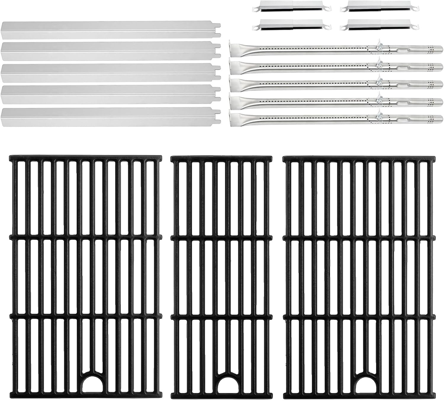 463448021 Grill Replacement Parts for Charbroil 5 Burner Gas Grill Parts 463458021 463455021 463449021 463451022 Performance Cooking Grates 15in Heat Plates Shields Burner Carryover Tubes