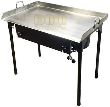 32 x 17 Double Propane Burner Stove Stainless Steel Griddle Flat Top Taco Grill