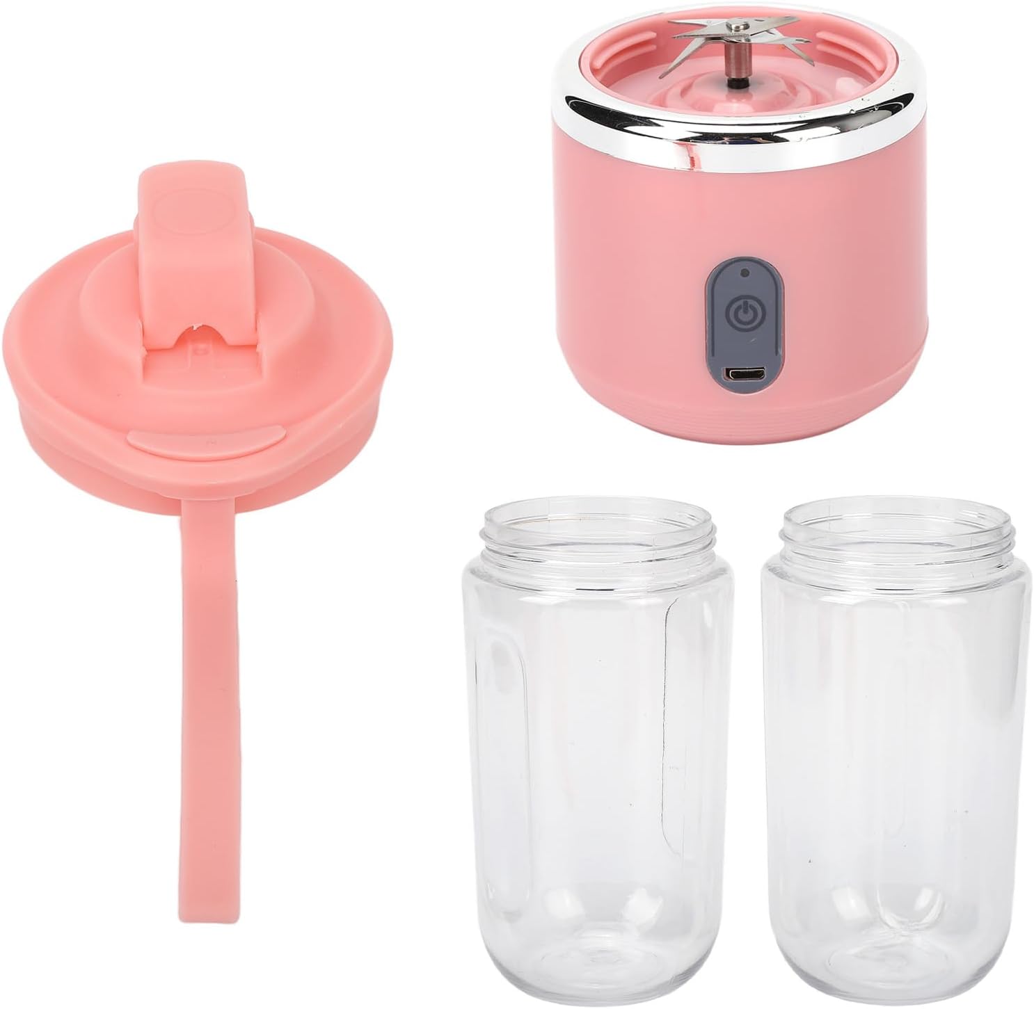 Travel-Friendly Mini Blender, Portable Personal Juicer Cup with 6 Blades for Outdoor, Gym, Office