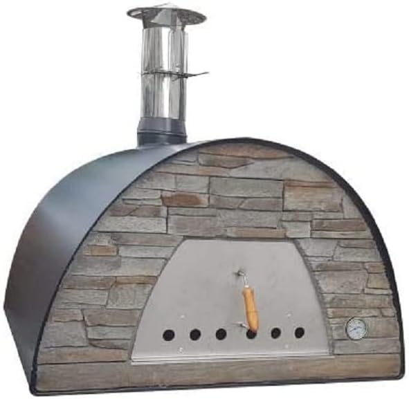 Authentic Pizza Ovens Maximus Prime Arena Portable, Wood Fire Outdoor Oven Black