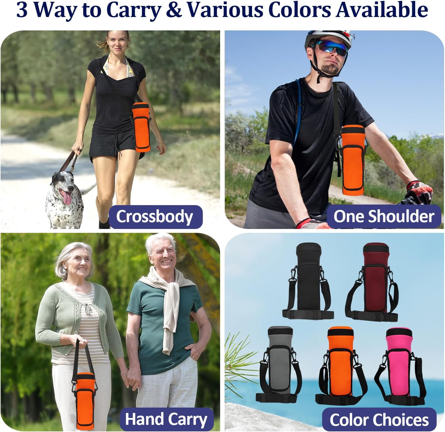 Portable Blender Carrying Bag Case with Lid for Ninja BC151 Blast Portable Blender, Storage Sleeve Bag with Adjustable Crossbody Strap and Pocket (Orange)