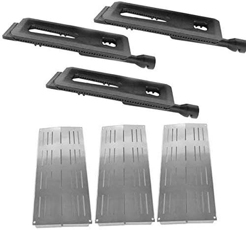 Grill Parts Zone Repair Kit for SAMS Y0660-1, Y0660LP, Y0660LP-2, Y0660NG, Y0660NG-1, Y0669NG Gas Barbecue Includes 3 Cast-Iron Burners and 3 Stainless Heat Plates