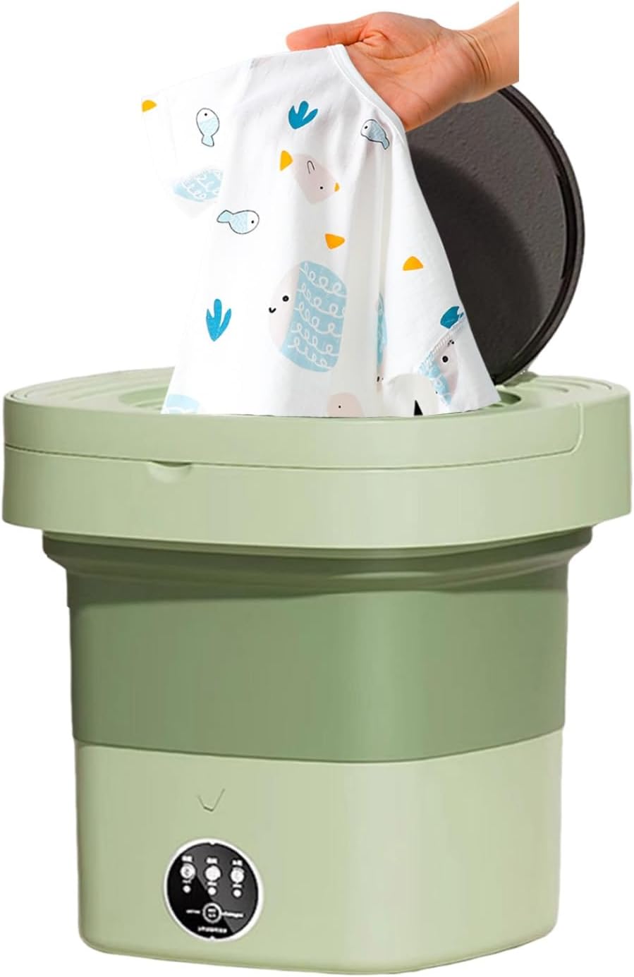 Portable Camping Washing Machine Foldable Mini Washer Small Washing Machine for Apartment Traveling Laundry Camping Underwear Baby Clothes(16L(20x29cm/8x11.4in))