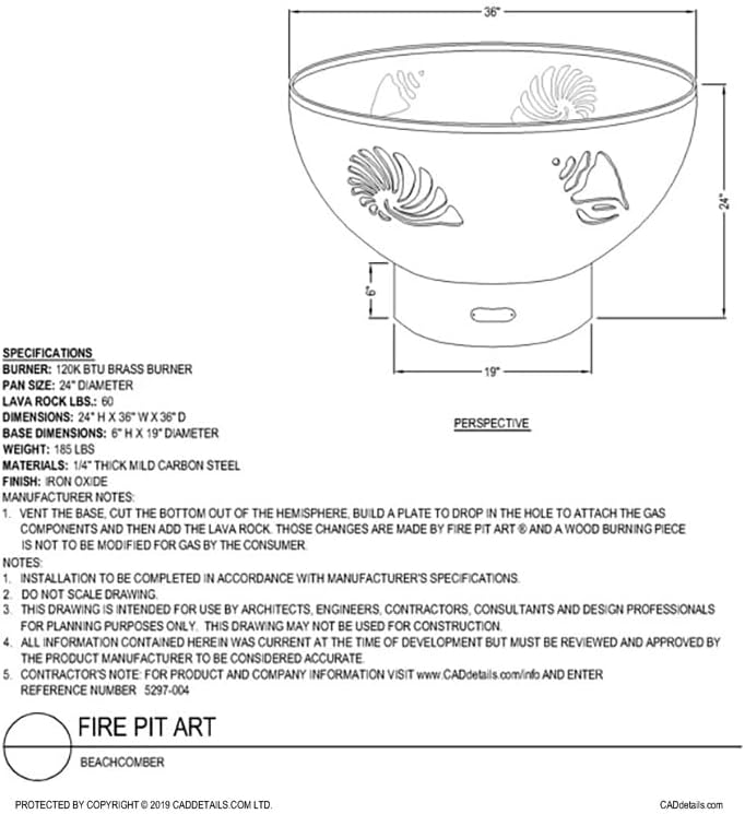 Fire Pit Art Beachcomber Wood Fire Pit (Beachcomber)