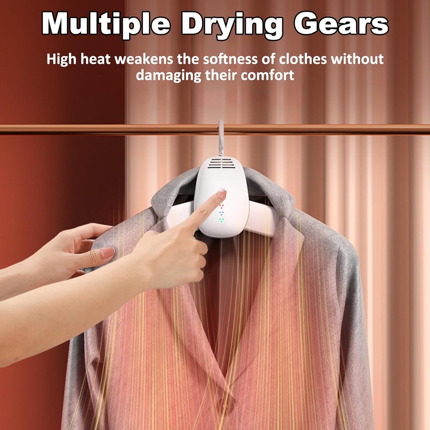 Travel Clothes Dryer - Portable Drying Rack, Electric Mini Clothes Shoe Dryer Machine for Apartment, RV, Dorm, Heated Clothes Airer, Fast and Easy to Use/Store, Low Noise, Foldable