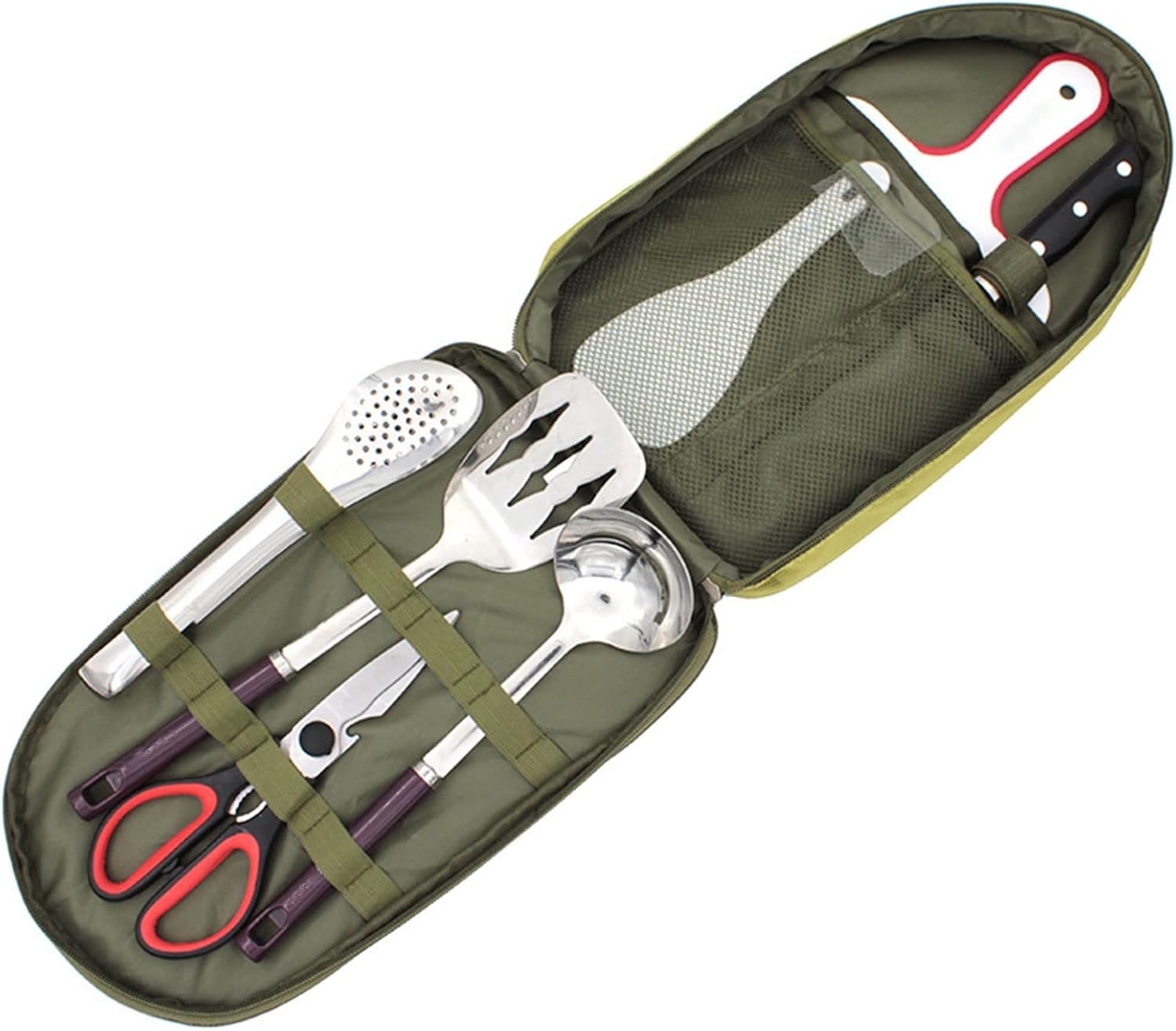 8pcs Stainless Steel BBQ Accessories Tool Set, Grill Accessories BBQ Tools, Heavy Duty BBQ Accessories with Carrying Bag, for Gourmets, Barbecue Fans, Cooks