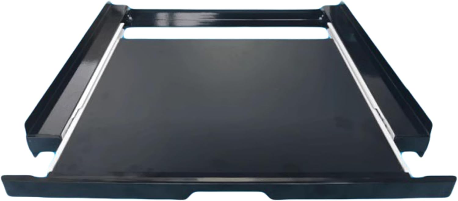 Washer Dryer Stacking Kit, Washer Dryer Laundry Stacking kit with Pull Out Shelf Appliance Frame connectors Combination, Space-Saving, Robust, Assembly Required,Black