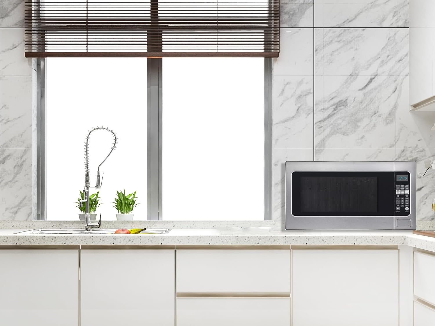 Impecca 2.2 Cu. Ft. Microwave Oven, Powerful 1200 Watts Countertop Microwave, 16.5