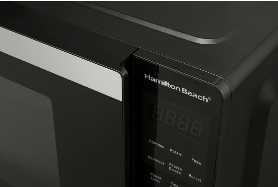 Hamiilton_Beach 0.9 Cu ft Countertop Microwave Oven, 900 Watts, Stainless Steel, New