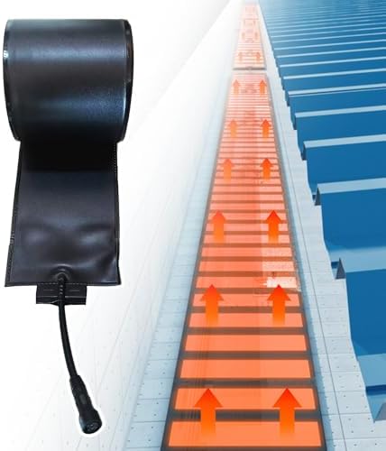 Outdoor Heated Snow Melting Mats for Roof & Gutters, 140°F De-Icing Kit, Flexible PVC Heat Cable for Ice Dams & Pipes, 20ft (610cm) - Prevents Curls & Damage