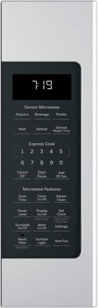 GE JVM7195SKSS 1.9 Cu. Ft. Over-the-Range Sensor Microwave Oven Stainless Steel Bundle with Premium 2 YR CPS Enhanced Protection Pack
