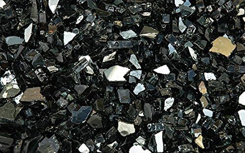 Fire Glass for Fire Pits Black 1/4