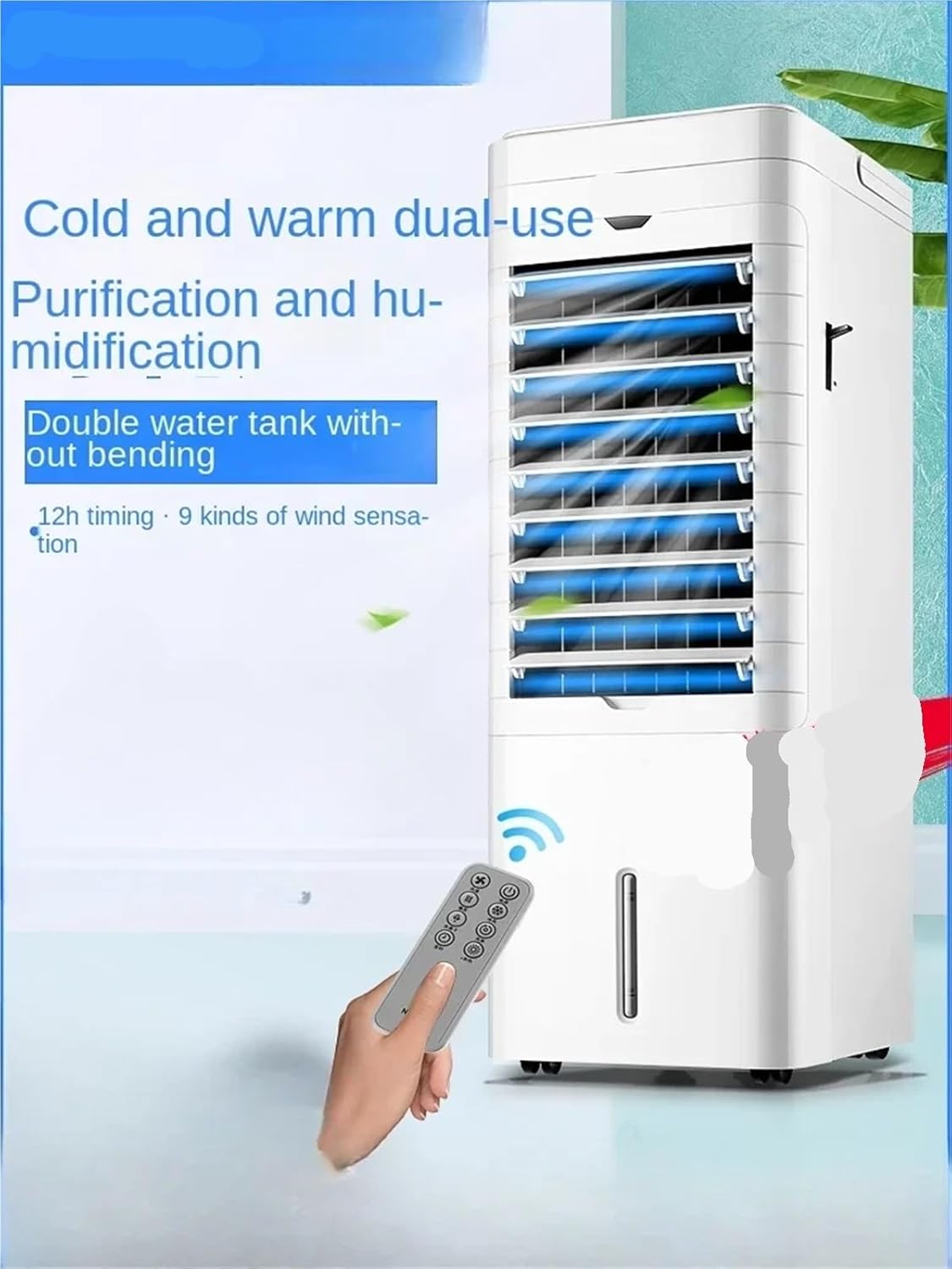 Portable Air Conditioner, Portable Air Conditioner Fan, Dual-Use Cold Air Fan with Heating and Cooling,Desktop Fan for Home Outdoors