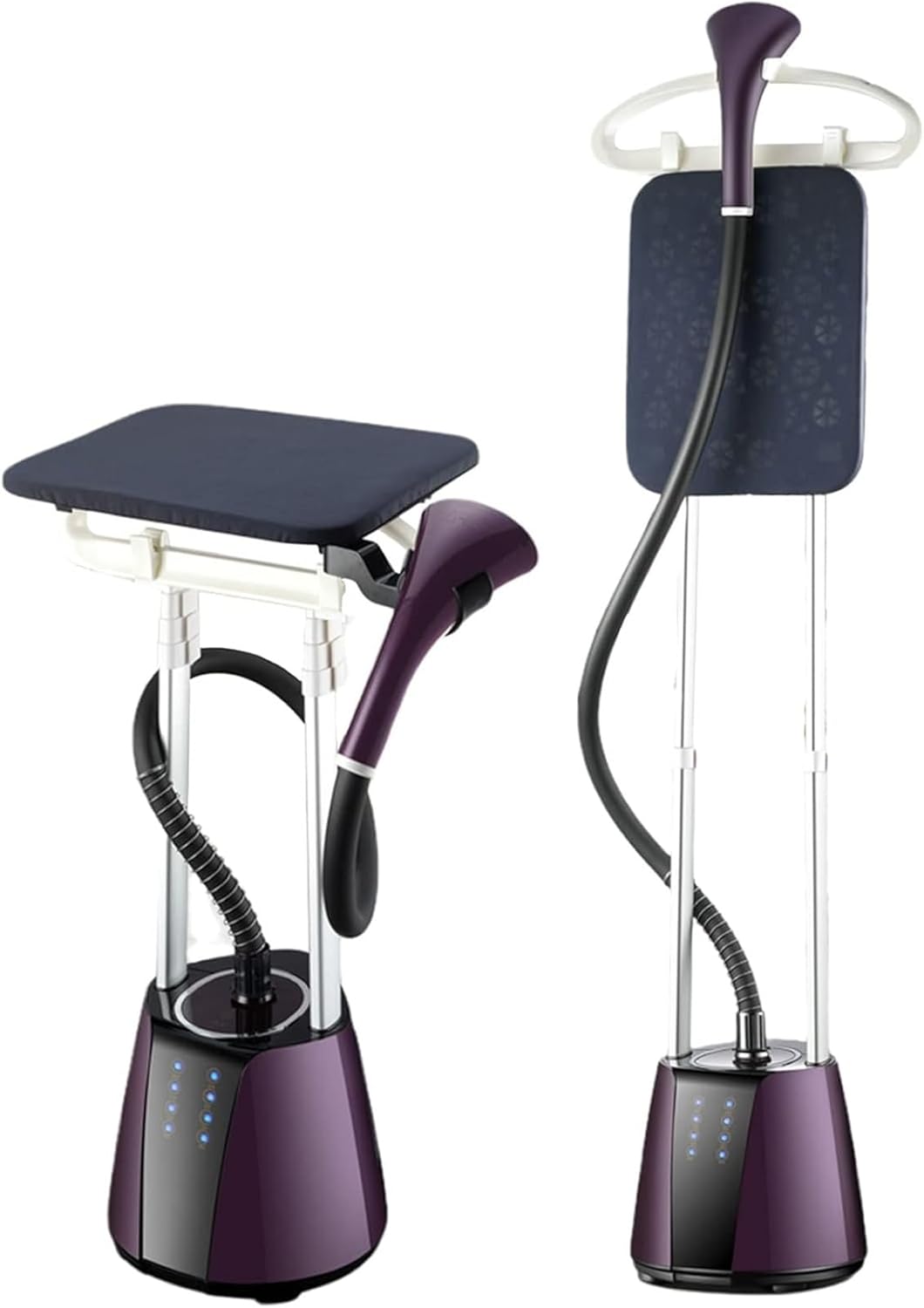 Clothes Vertical Garment Steamer Double Pole 2000W Quick Steam Household Small Hand-Held Steam Iron with Built-in Ironing Board and 2.2 L Water Tank