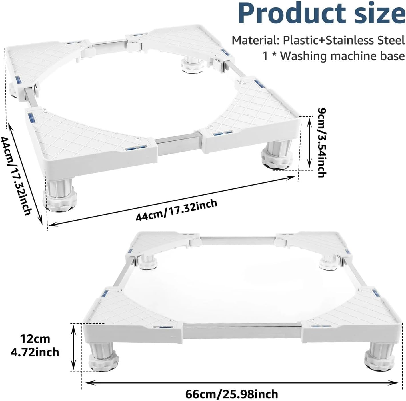 Washing Machine Stand Anti Vibration Feet Pads Movable Appliance Stand Laundry Pedestal Washing Machine Base Furniture Pad