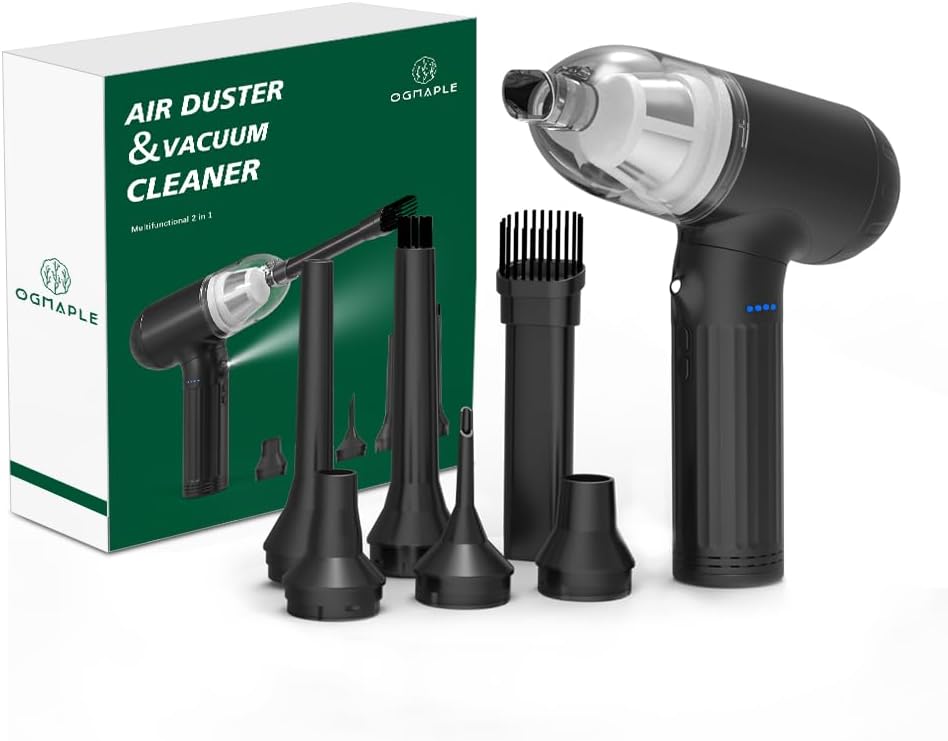 2-in-1 vacuum cleaner with 14KPa suction capacity of 2000mAh, battery capacity for 2.5 hours of charging, 15-30 minutes of use, adjustable in 3 levels, suitable for multi-functional scenarios