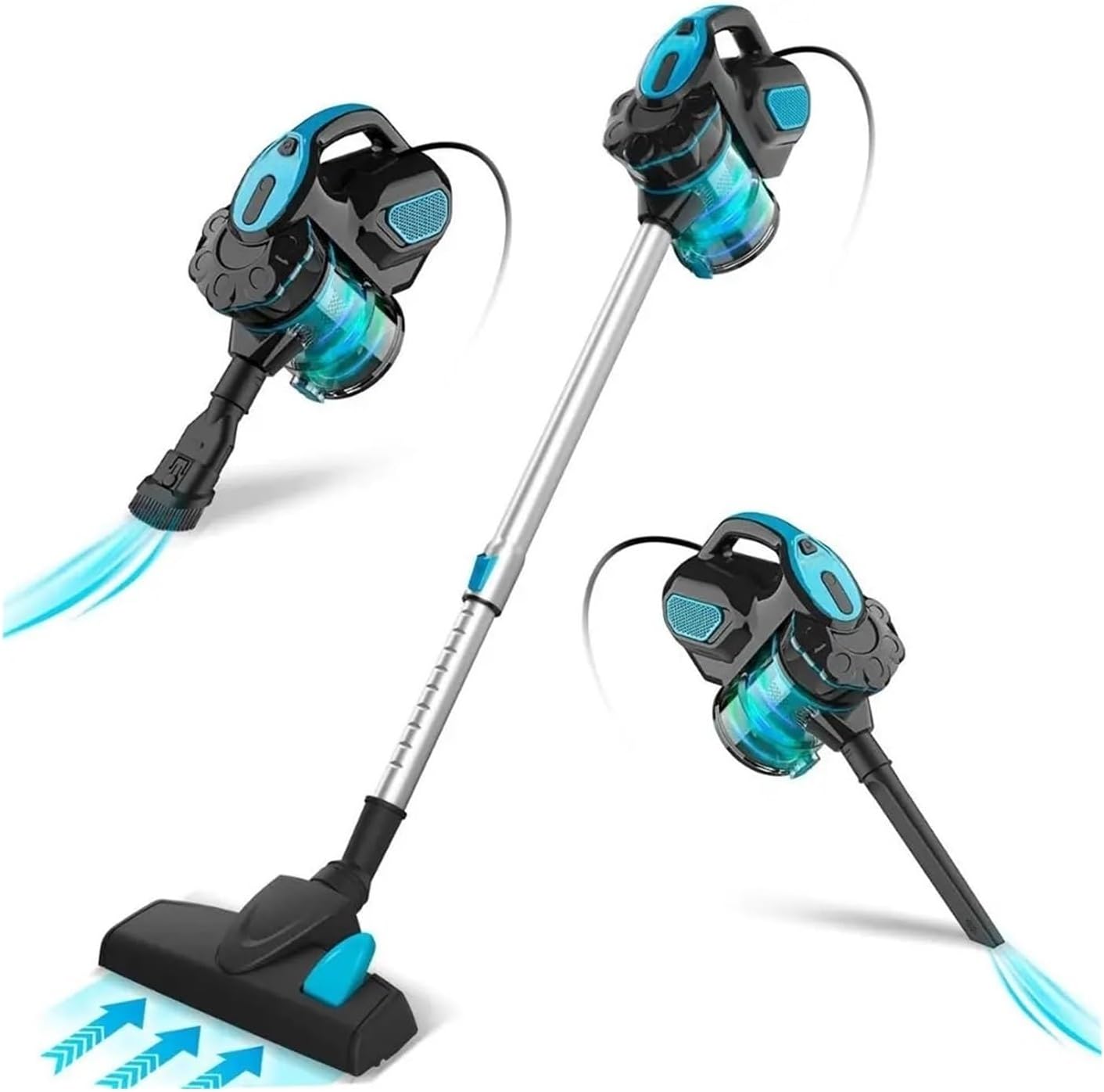 Corded Stick & Handheld Vacuum Cleaner, Compatible with INSE I5， 600W Motor 18Kpa Powerful Suction, Home Carpet & Hair Cleaning Machine, 4-in-1(I5 Blue)