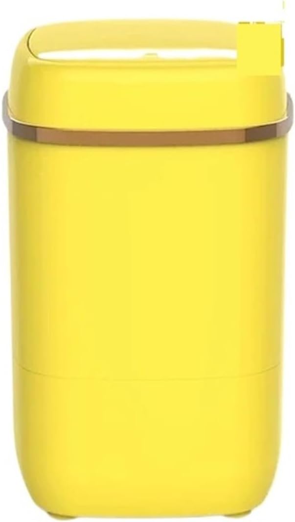 Small Semi-automatic Mini Washing Machine Underwear Socks,for Travel,Camping, RV & Dorms(Yellow)