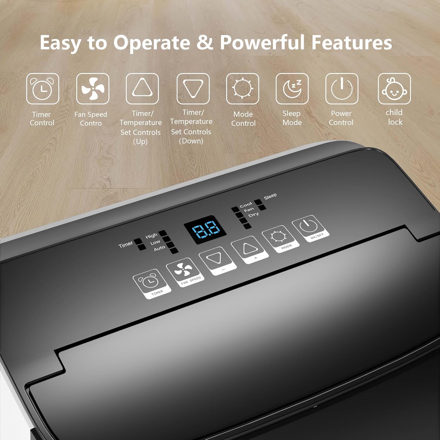 12000Btu Portable Air Conditioner with Remote Control, Quiet AC Unit with Cool, Dehumidifier & Fan Mode Room Cooling Up to 500 sq ft, 24 Hour Timer, Window Installation Kit for Home, White