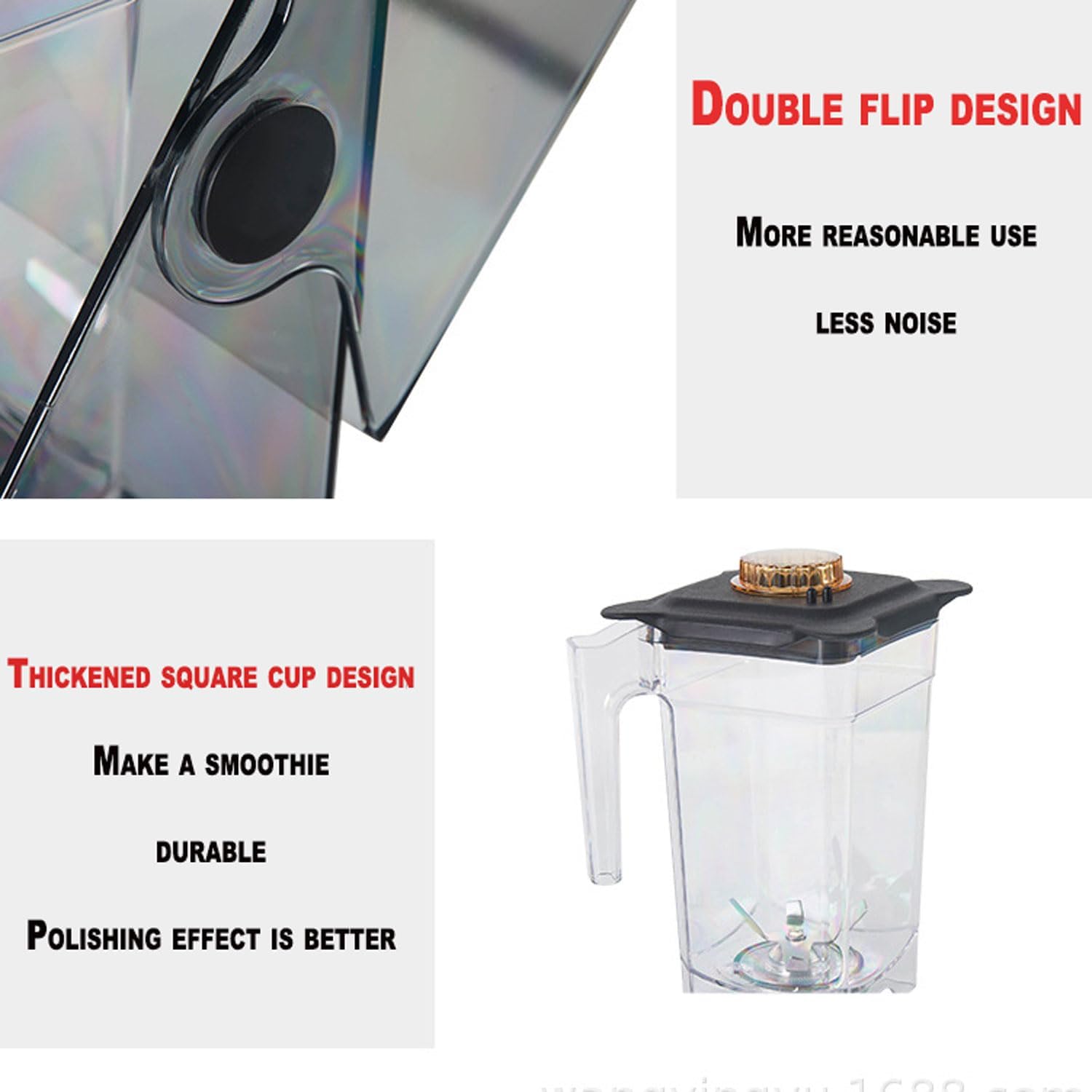 Commercial Fruit Juice Smoothie Maker, 2600W Professional Countertop Blender, 1.8L Soundproof Blender, with Shield Quiet Sound Enclosure, for Restaurants, Hotels, Snack Bars