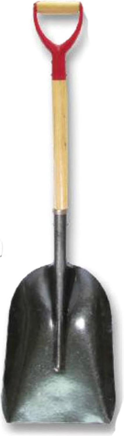 MARSHALLTOWN Wolverine Series Steel Scoop Shovels, with D-Grip Handle, RED801008