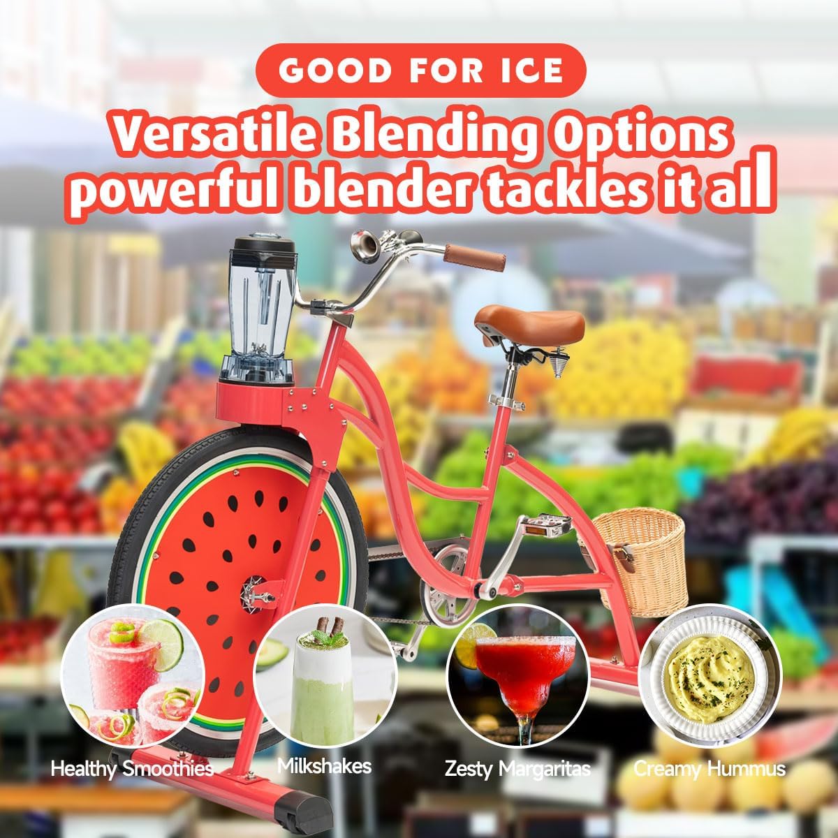 Beach Party Blender Bike - Stationary Smoothie Blender & Juicer Smoothie Bike/customized Cheap juicer blender bike Stationary bike