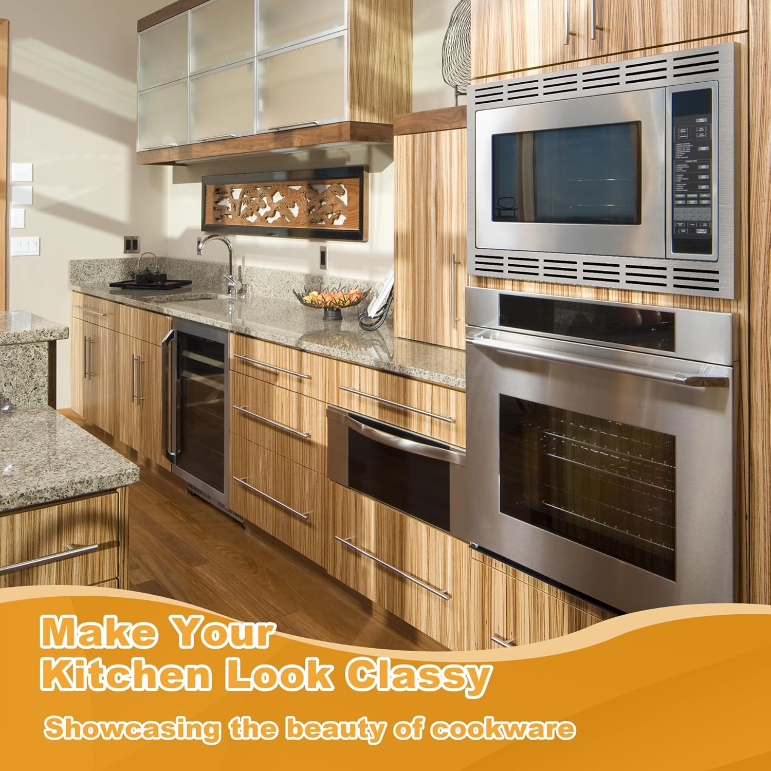 27-inch Microwave Trim Kit for Panasonic NN-TK922SS Microwave Oven，Compatible with Panasonic NN-SD975S, NN-SD997S, NN-SN975S, NN-SN973S, NN-SN965S, NN-SN966S, NN-SE985S, NN-SN97JS, NN-SN97HS