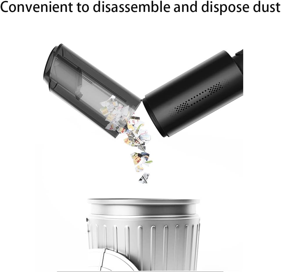 Gerrit Mini Vacuum, Portable Handheld Vacuum Cleaner Cordless, Small Hand Held Rechargeable Car Vacuum with High Power Suction Cleaning for Home Car Pet Hair, As Shown in the Figure