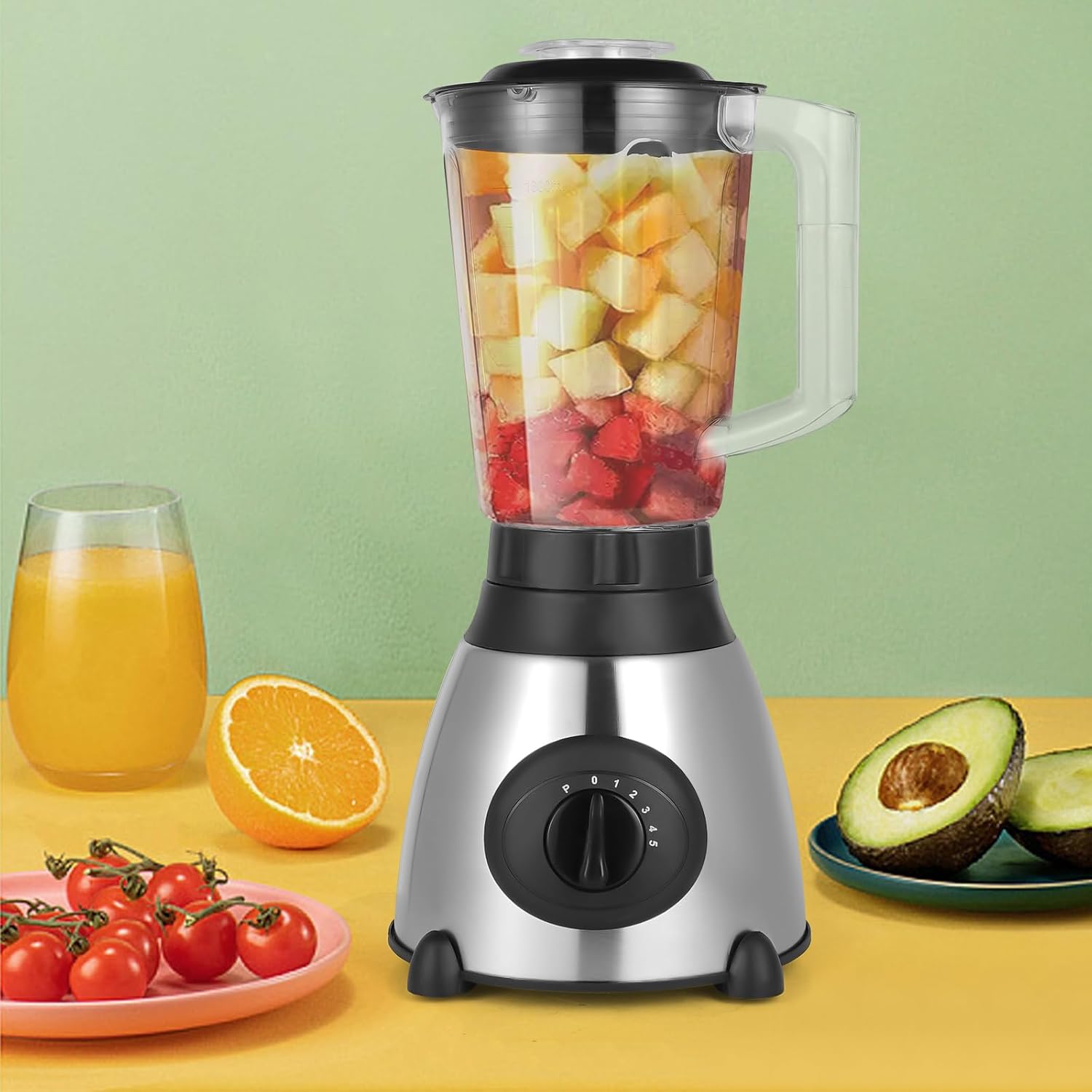 Portable Blender for Shakes and Smoothies 54 Oz Countertop 800W Smoothies Maker with 5 Speeds & To-Go Lids Grinder Single Serve Mixer Blender for Shakes and Smoothies