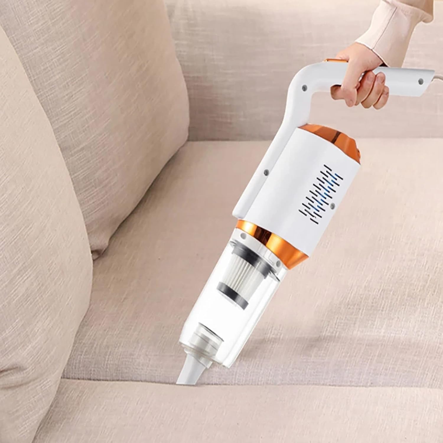 Handheld Vacuum Cleaner 600W Powerful Suction Stick Vacuum Cleaner Cordless Light Weight Handheld Carpet Cleaner, Portable Ash Vacuum for Home Car,Green