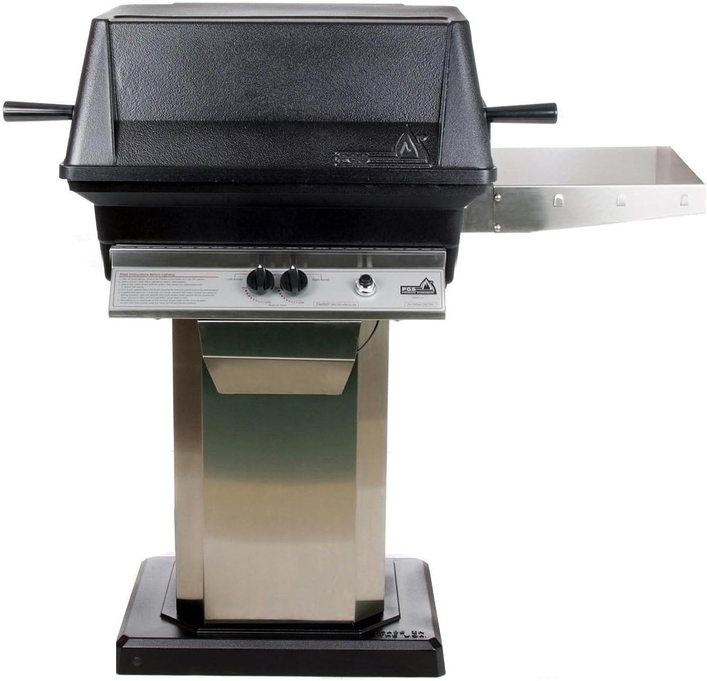 Pgs A30 Cast Aluminum Propane Gas Grill On Stainless Steel Patio Base